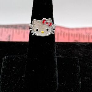 Vintage Sanrio Hello Kitty JCM 925 Sterling Silver Ring Size 3.75